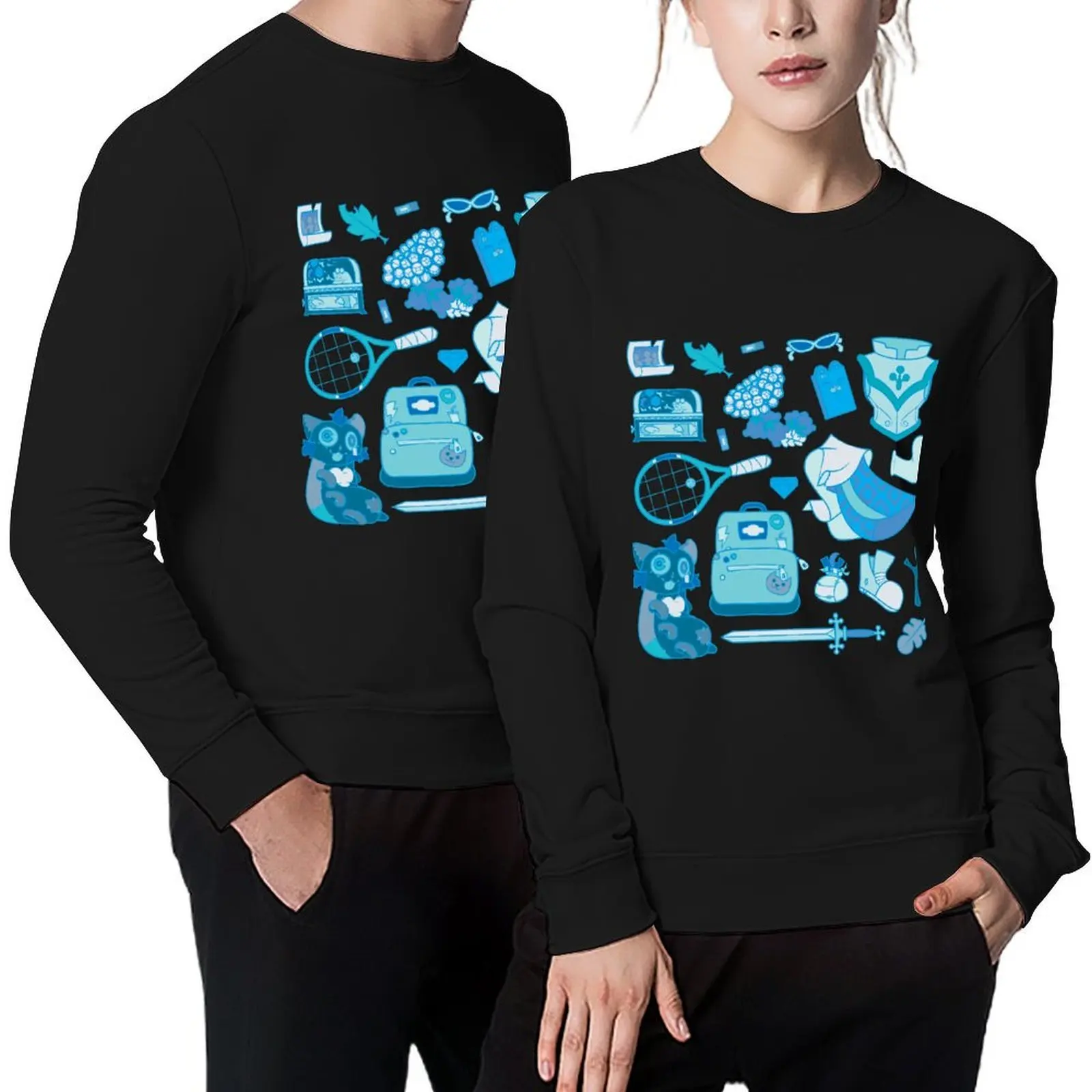

Anne Boonchuy - Calamity (blue) Pullover graphic t shirts men blouse korean autumn clothes autumn clothes autumn sweatshirt