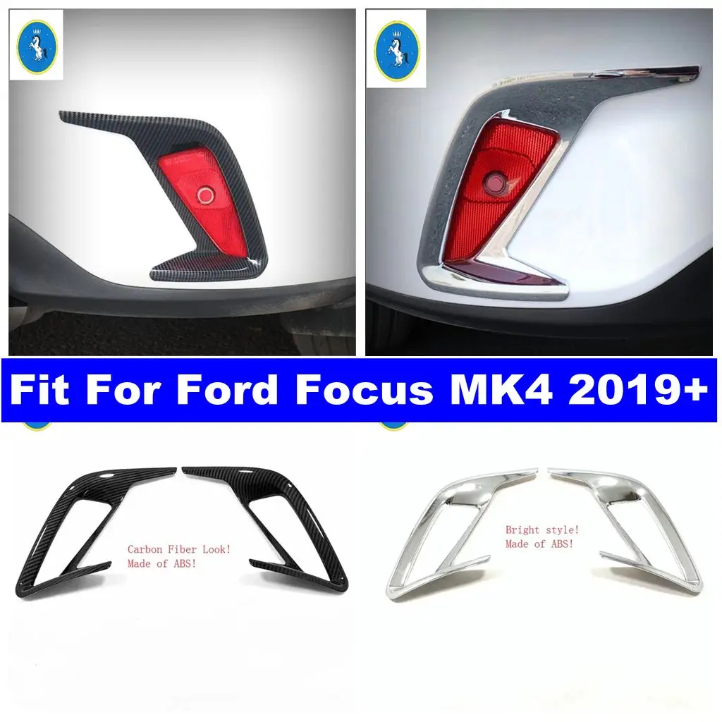 

Авто задний бампер, противотуманные фары, лампы, рамка, декоративная накладка для Ford Focus MK4 2019-2025, седан, аксессуары из хром/углеродного волокна