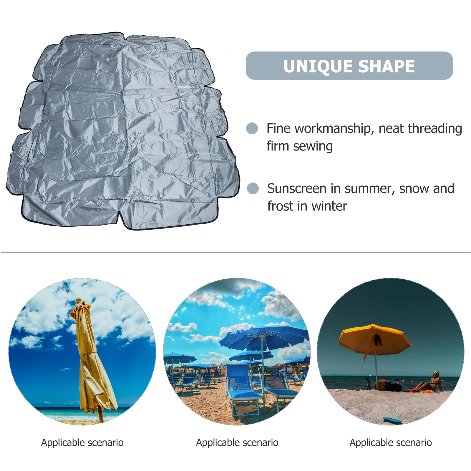 

Outdoor Swing Canopy Protection Cover 190T Silver Coated Fabric Waterproof Dustproof Garden Swing Protector Replacement