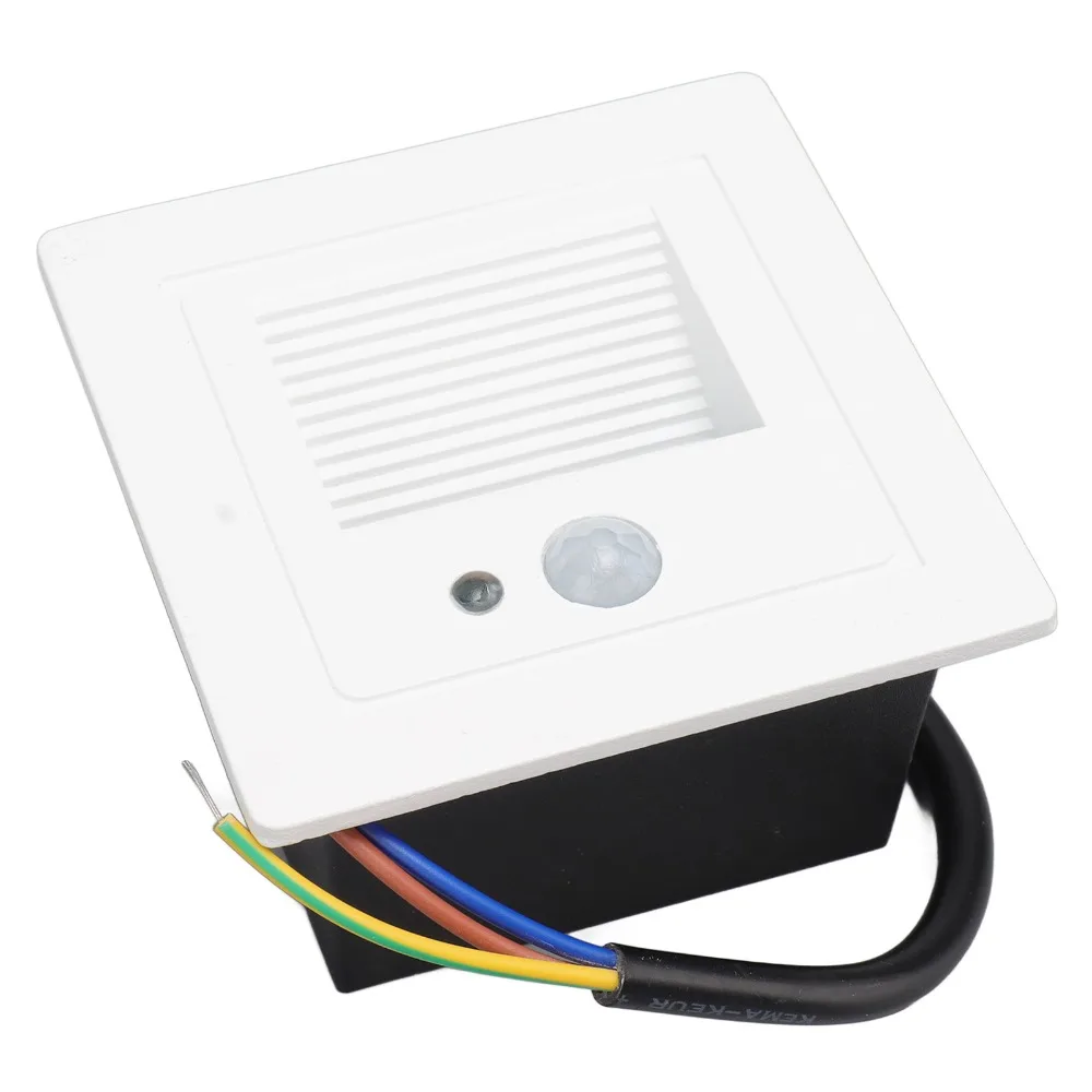 Warm White 3000K Corner Wall Lamp Motion Sensor IP65 Waterproof Recessed Step Light 85-260V Aluminum Body LED Stair Light Porch