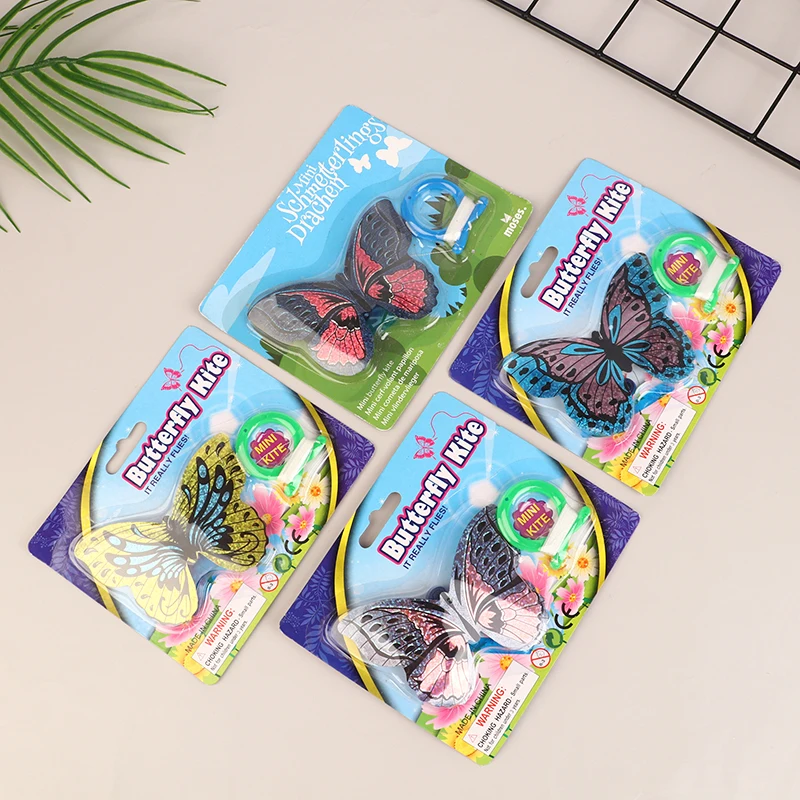 1Pc カラフルな漫画の蝶ポケット凧屋外楽しいスポーツ凧揚げ簡単フライヤー凧親子インタラクティブおもちゃ子供のため