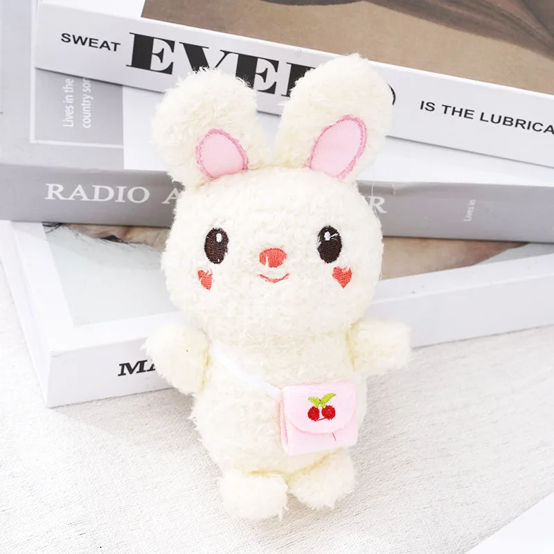 1Pcs Creative Backpack Doll Bunny Cute Sheep Pendant Cartoon Plush Bag Mobile Phone Keychain Rabbit Stuffed Plush Animal Toy