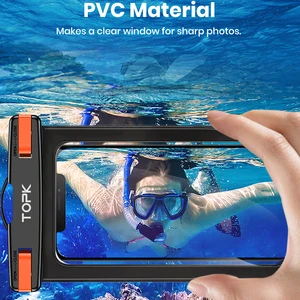 Bolsa de telefone impermeável com cordão, caixa de telefone universal IPX8, saco seco para iPhone Samsung até 7,0 10 principais vendas capa para iphone com cordinha - №10