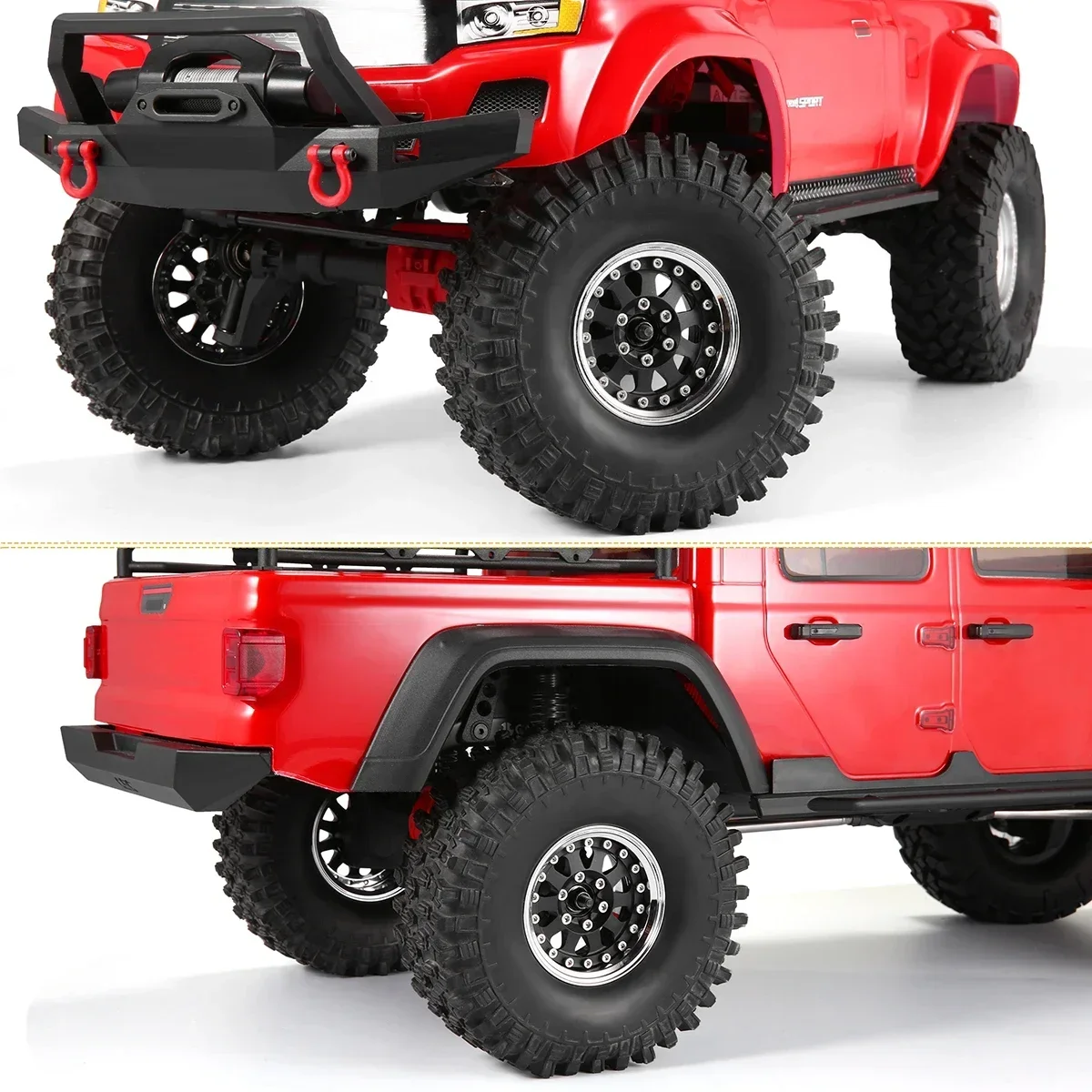 4PCS Aluminum 1.9 Inch Beadlock Wheels Rim Adjustable Offset Wheel Hub for 1/10 RC Crawler Car TRX4 TRX6 SCX10 GEN7 8 D90