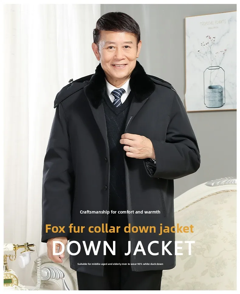 Warm New Style Men's Down Coats And Parkas Removable Inner Padding Puffer Jackets Winter Man White Goose Down Jacket HWY131588