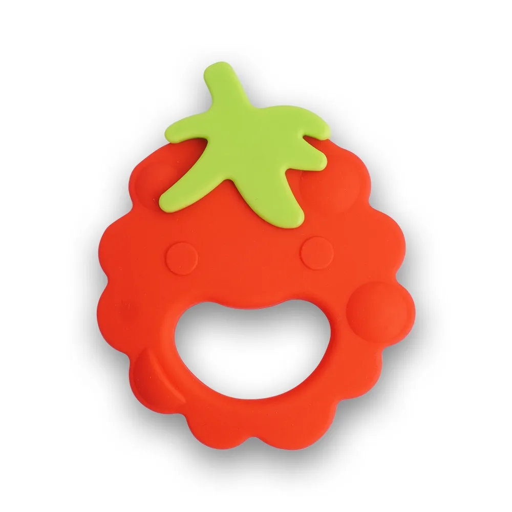 Silicone Teething Funny Fruit Strawberry Multichildren Baby - BB1232