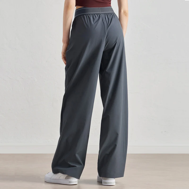 VITALINOVO Lightweight Wide Leg Trousers Yoga Pants for Women 30" High Waisted Loose Casual Lounge Travel Work Sweatpants Women image 2