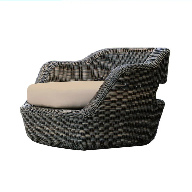 

Sofa courtyard rattan combination Nordic garden outdoor terrace sun room sun protection waterproof rattan chair furniture