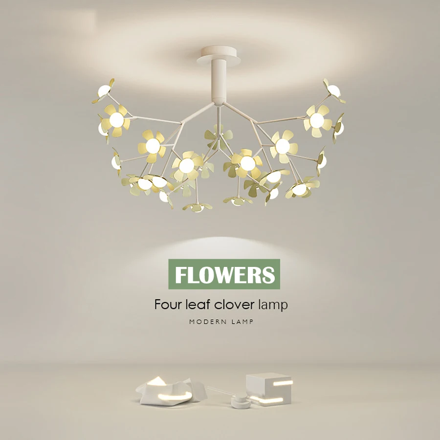 

Flower Branch LED Ceiling Chandeliers for Living Room Decor Lamp Home Decoration Dining Room Pendant Light for Kicthen Island