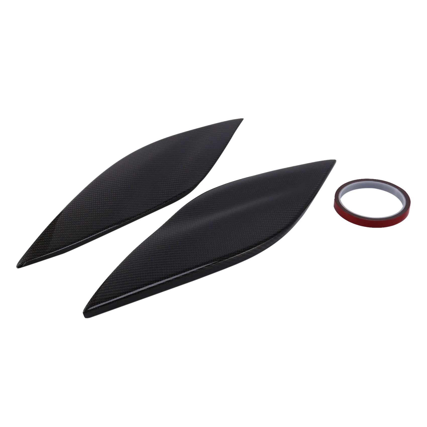 Reliable-Car Headlight Eyebrows Eyelids Carbon Fiber Stickers Trim Cover Headlight Lid for FIAT BRAVO 2007+