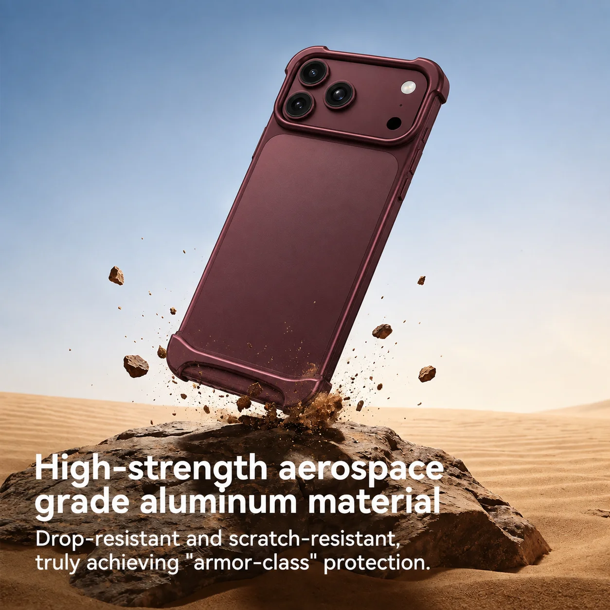Oryginalne etui z aluminium, gumy SEBS i metalowego bumpera, dwuwarstwowe, w kształcie łuku, dla iPhone 18 17 Pro Max Air, unikalny design, wytrzymała osłona. — zdjęcie produktu 5