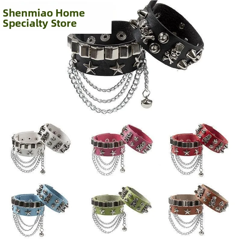 フリースブルーバレー-メンズ-レザースリーブ-リングシャツ-カフ-レザーアームバンド-アッパーアームタイ-アームリング-アームアクセサリー