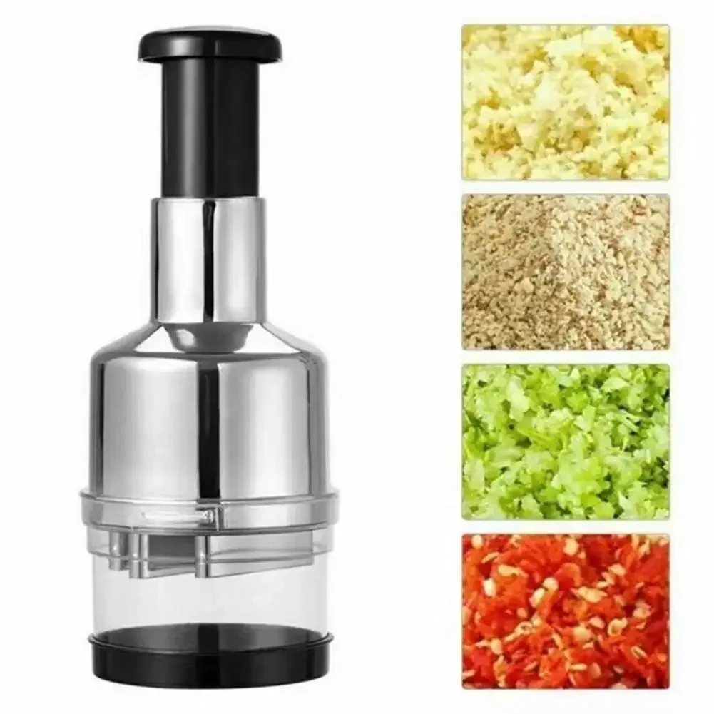 New Manual Stainless Steel Garlic Press Garlic Masher Easy to Use Durable Home Vegetable Ginger Onion Chopper