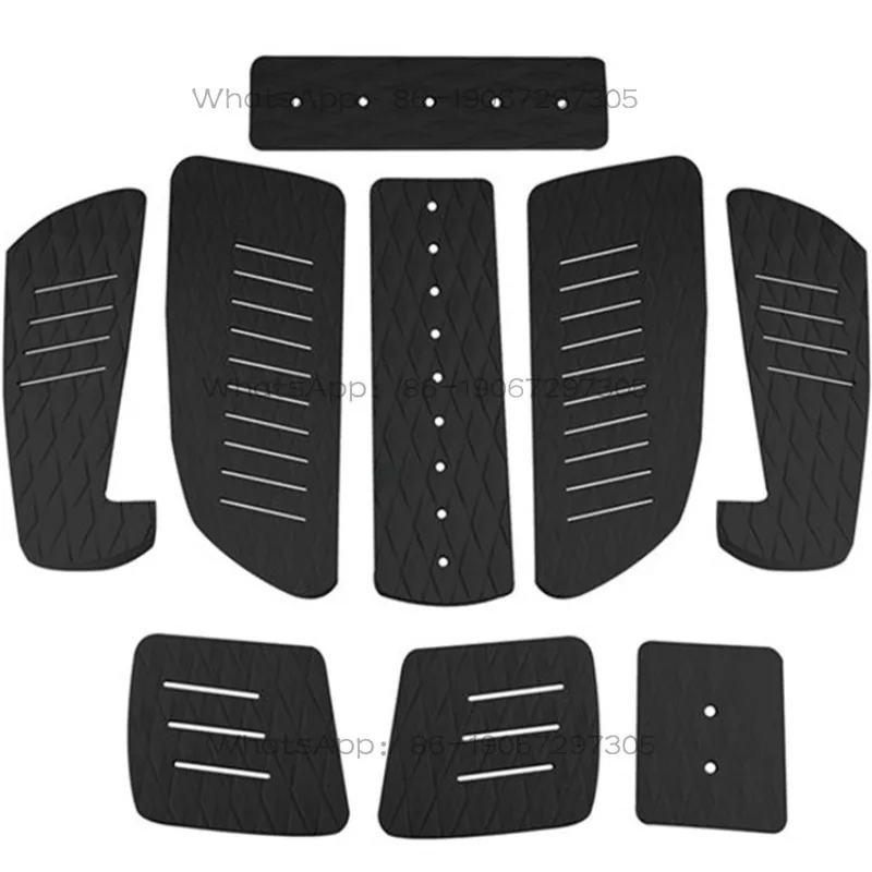 Board Paddle Board Anti-skid Pad EVA Adhesive, Rhombus Anti-skid Pad Paddling Sand Board, Surfboard 9-piece Pad with Heel