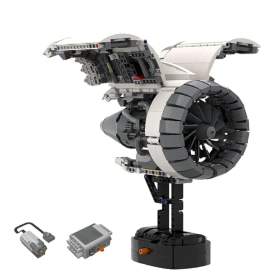 

Комплект модели двигателя с турбовентилятором для самолета, собрать свой собственный двигатель для взрослых MOC133571, дизайн двигателя для моделирования «сделай сам»