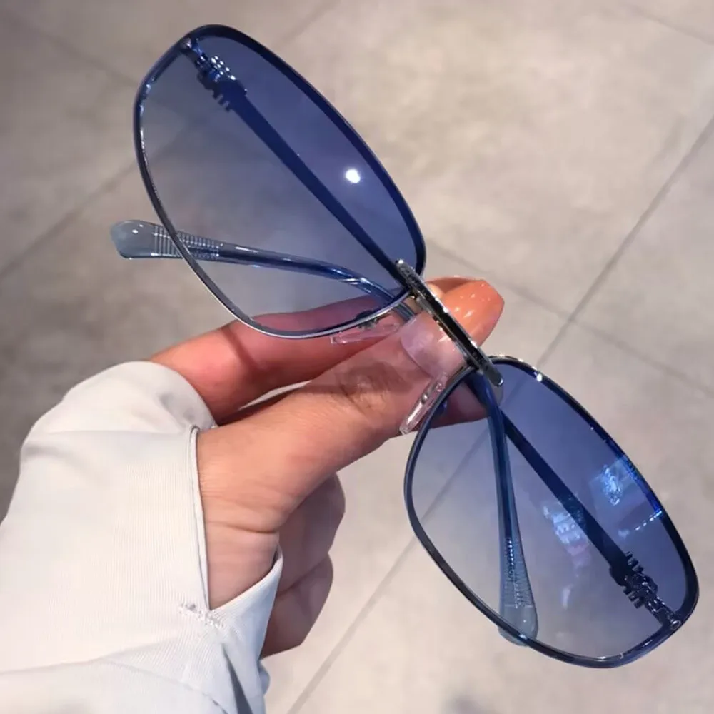 Y2K Sonnenbrillen für Damen, Modemarke, Legierung, kleine quadratische Sonnenbrillen, Herren, Vintage, Hip-Hop, Spiegelgläser, UV400, Outdoor, zum Autofahren – Detail 5