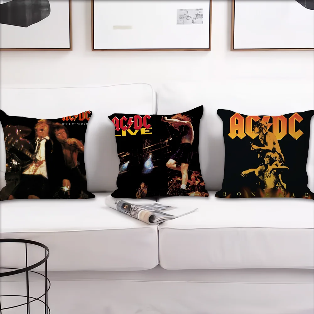 Rock Band D-DC Album cushion cover For Pillow Case Sofa Bedroom Living Room Office Bedside Table Backrest Printing Square A-ACS