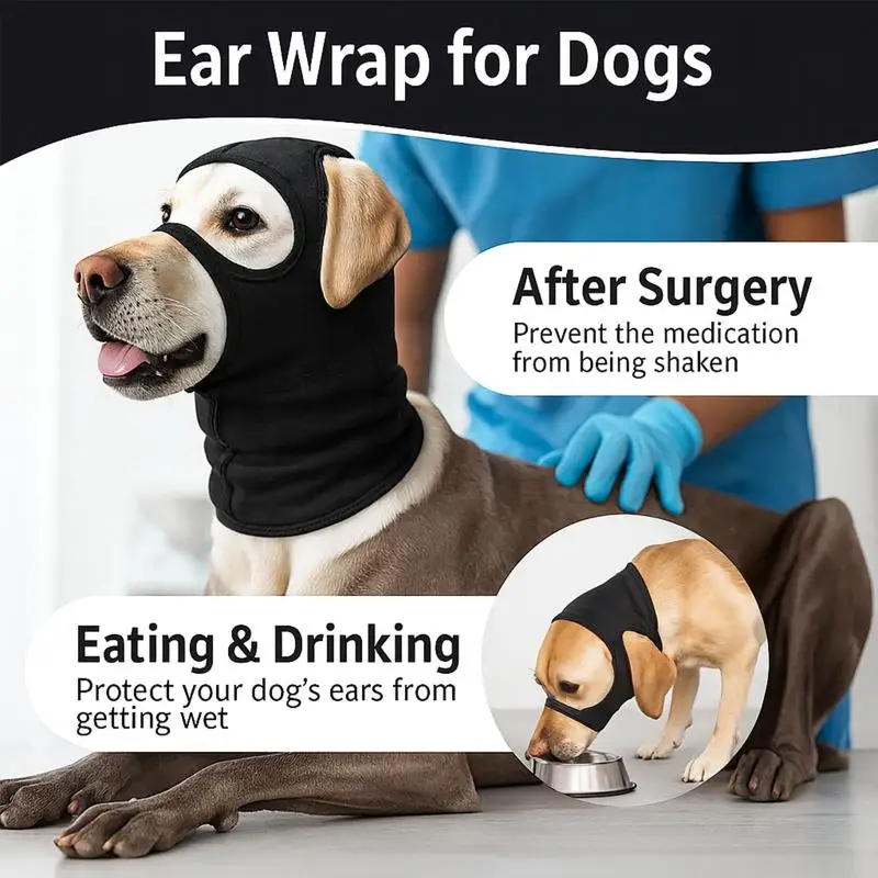 

Маска-шапка для собак с защитой от шума, утепленная, для улицы, от переохлаждения, с функцией снятия стресса