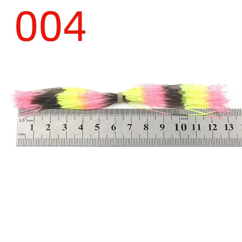 50 Strands Baitfish Silicone Skirts DIY Fly Tying Material Buzzbaits Spinner Rainbow Color Glitter Jig Squid Skirt Fishing Lure