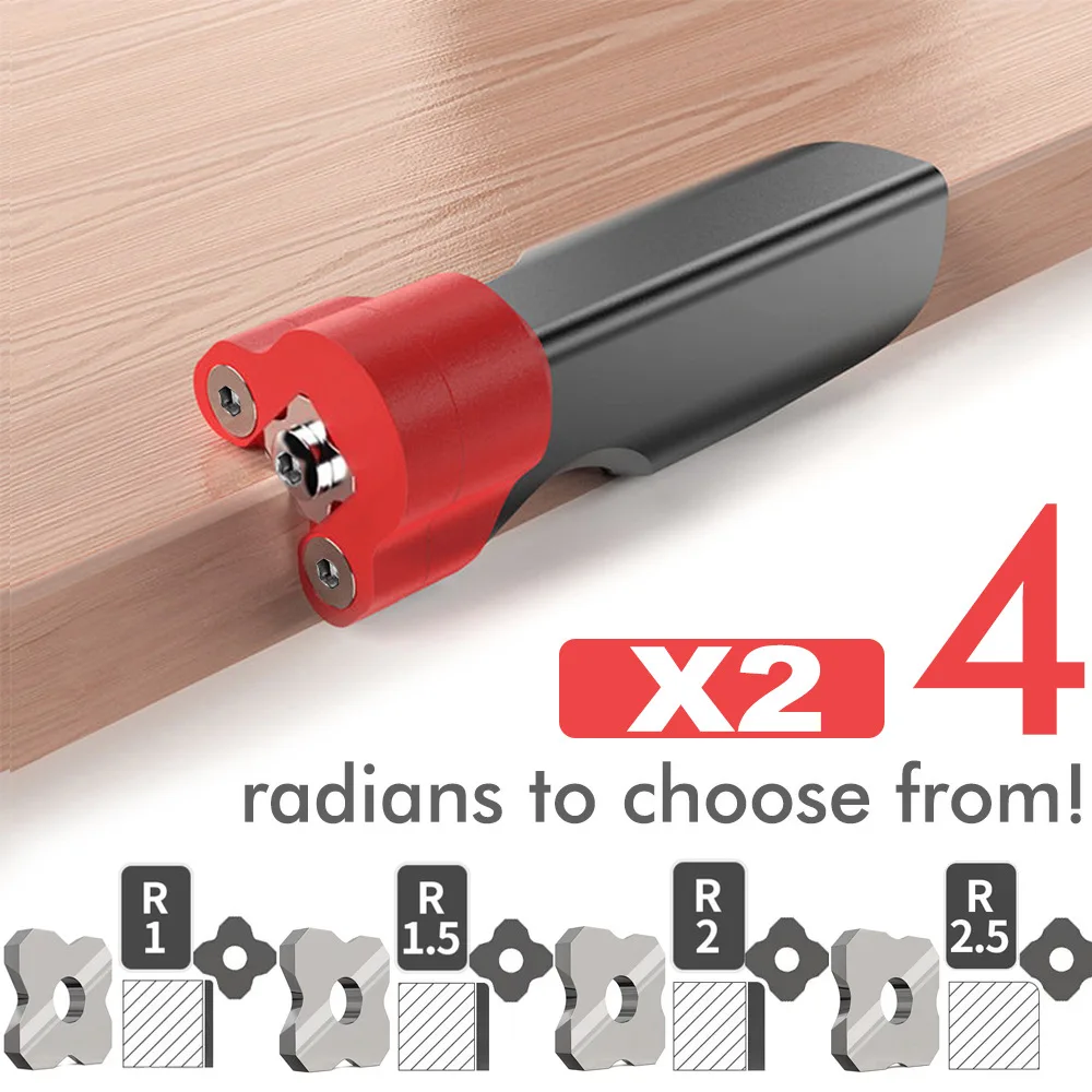 R1/R1.5/R2/R3 Chamfering Tool Woodworking Trimming Hand Planer High Strength Aluminium Alloy Edge Banding Trimmer Furniture