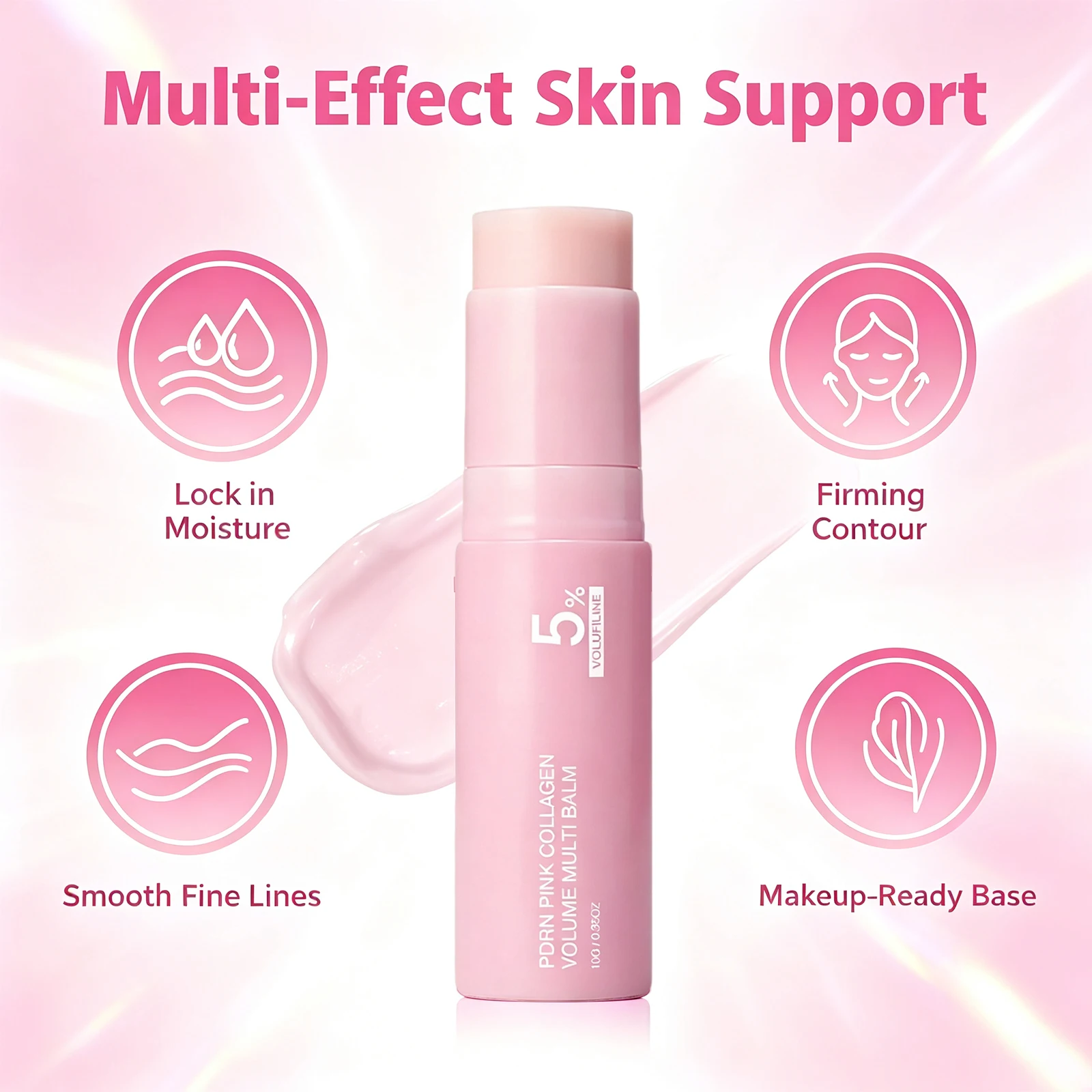Moisturizing Multi Balm Stick Face Neck Lips Creamy Texture Smooth Glow Makeup Primer Daily Care