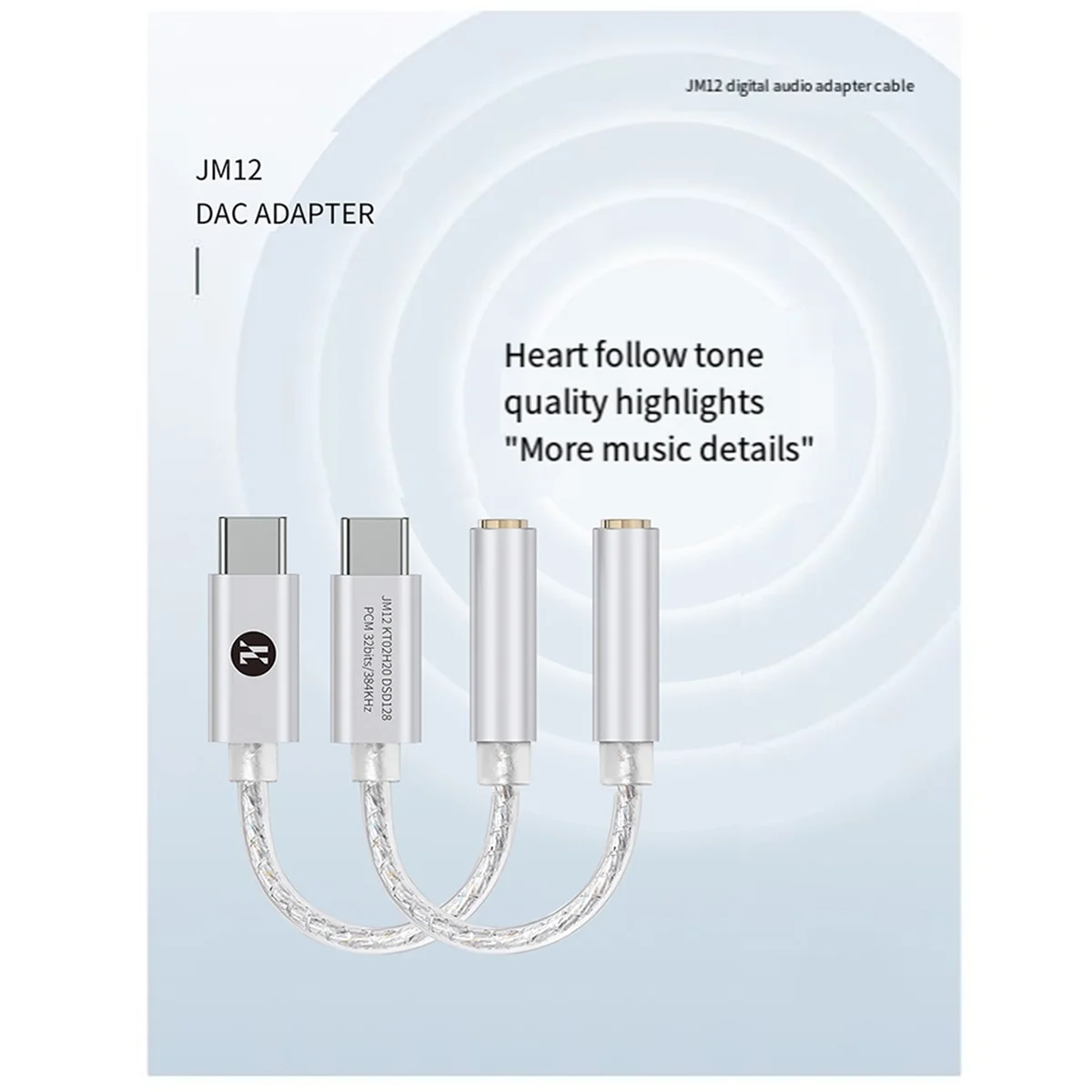 A72Z JM12 Digitale Audio Decodering Adapter Hoofdtelefoonversterker Kleine Staart KT02H20 TYPEC naar 3.5mm