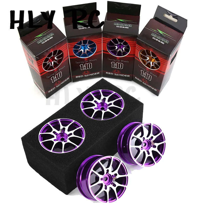 

4pcs Replacement Aluminum Alloy Metal Wheel Rim Hub Upgraded Repair Parts For 1:10 Tamiya Tt-01 Tt-02 Xv-01 Hsp Hpi Rc Car