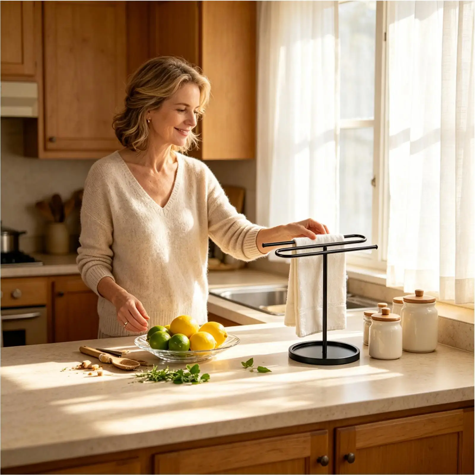 Countertop Towel Holder S-Shape Countertop Dishcloth Holder Non-Slip Hand Towel Stand For Kitchen Home Apartment Dormitory