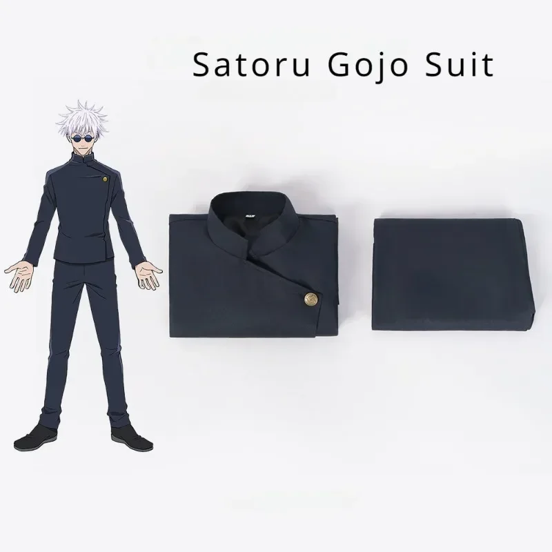 Anime Jujutsu Kaisen Cosplay Costume Satoru Gojo Geto Suguru Cosplay Dark Blue Suit Halloween Stage Performance Cosplay