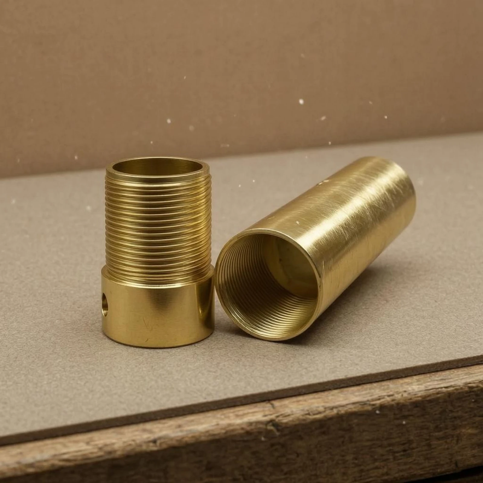 Umbrella Connector Gold-Colored Sunshade Connector Threaded Coupling Cylindrical Outdoor Accessory Smooth Metal Finish