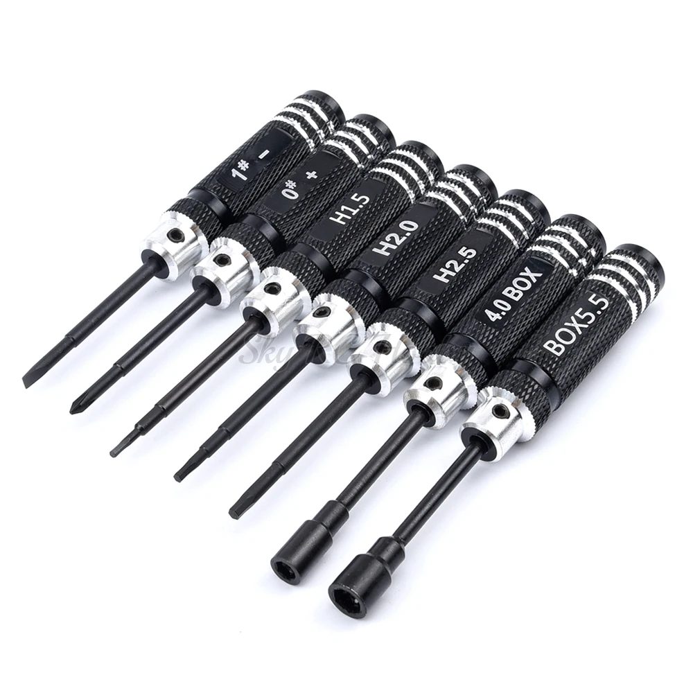 7PCS/Set 0/1/1.5/2/2.5/4/5.5mm DIY Hexagonal Hex Screw Driver Tool Set Screwdriver For RC Camera Drone FPV Quadcopter Helicopter