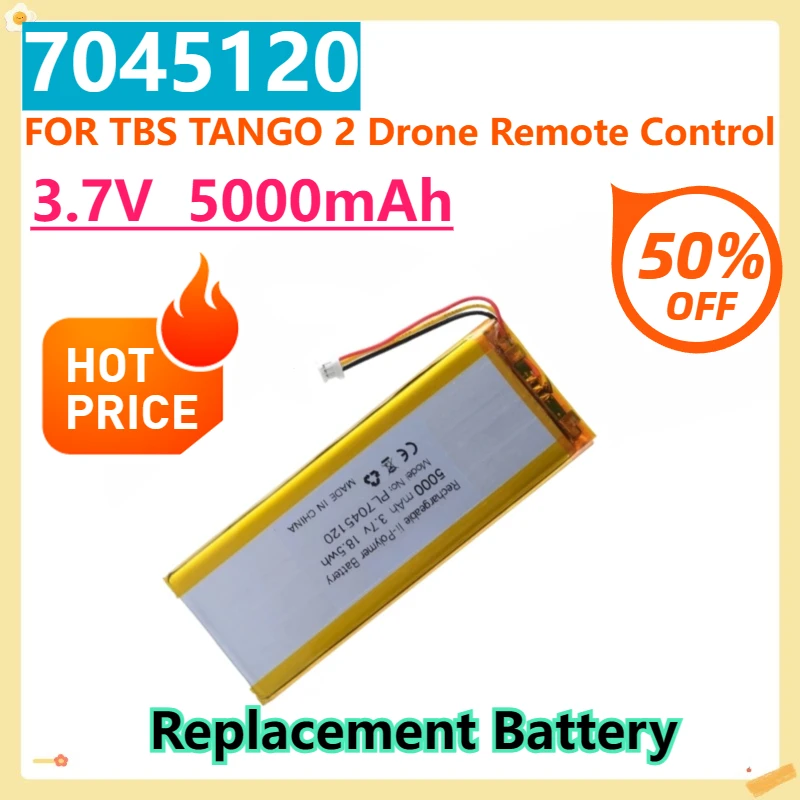 

FOR TBS TANGO 2 Drone Remote Control 3.7V 5000mAh JST2.0 3P 7045120 Li-polymer Battery