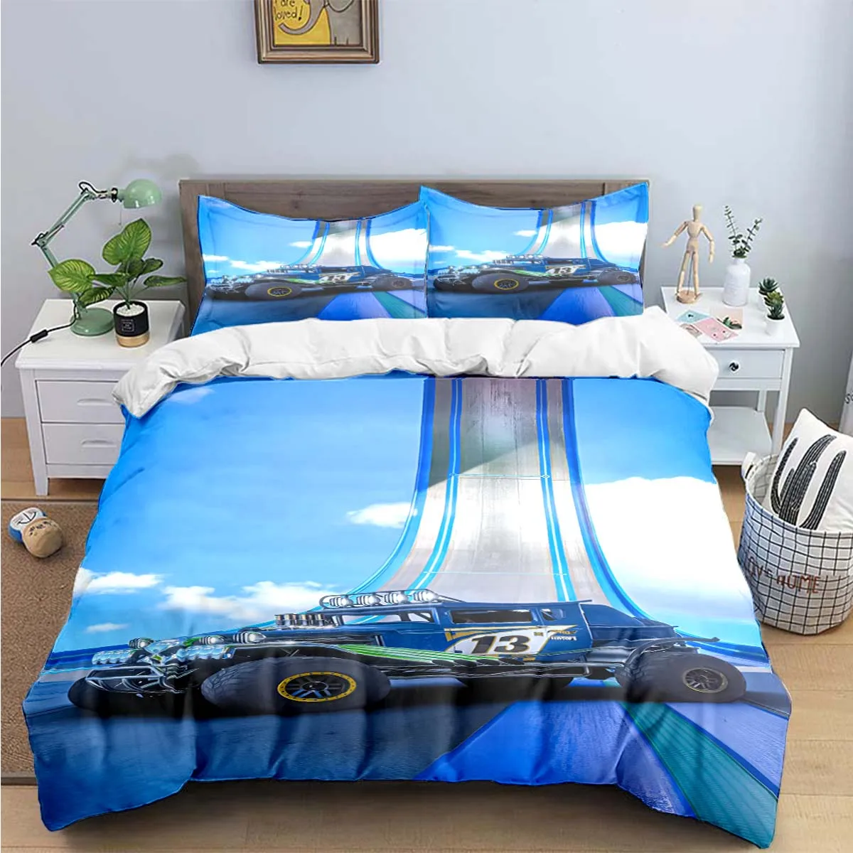 3D Fashion Cartoon Hot W-Wheels Print Bedding Sets Bed Supplies Set Duvet Cover Bed Comforter Set Bedding Set Luxury Gift