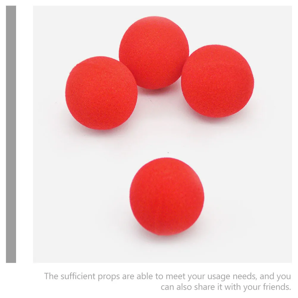 

10Pcs Red Sponge Balls Soft Performance Props Stage Trick Supplies Red Sponge Ball Small Balls Trick Props
