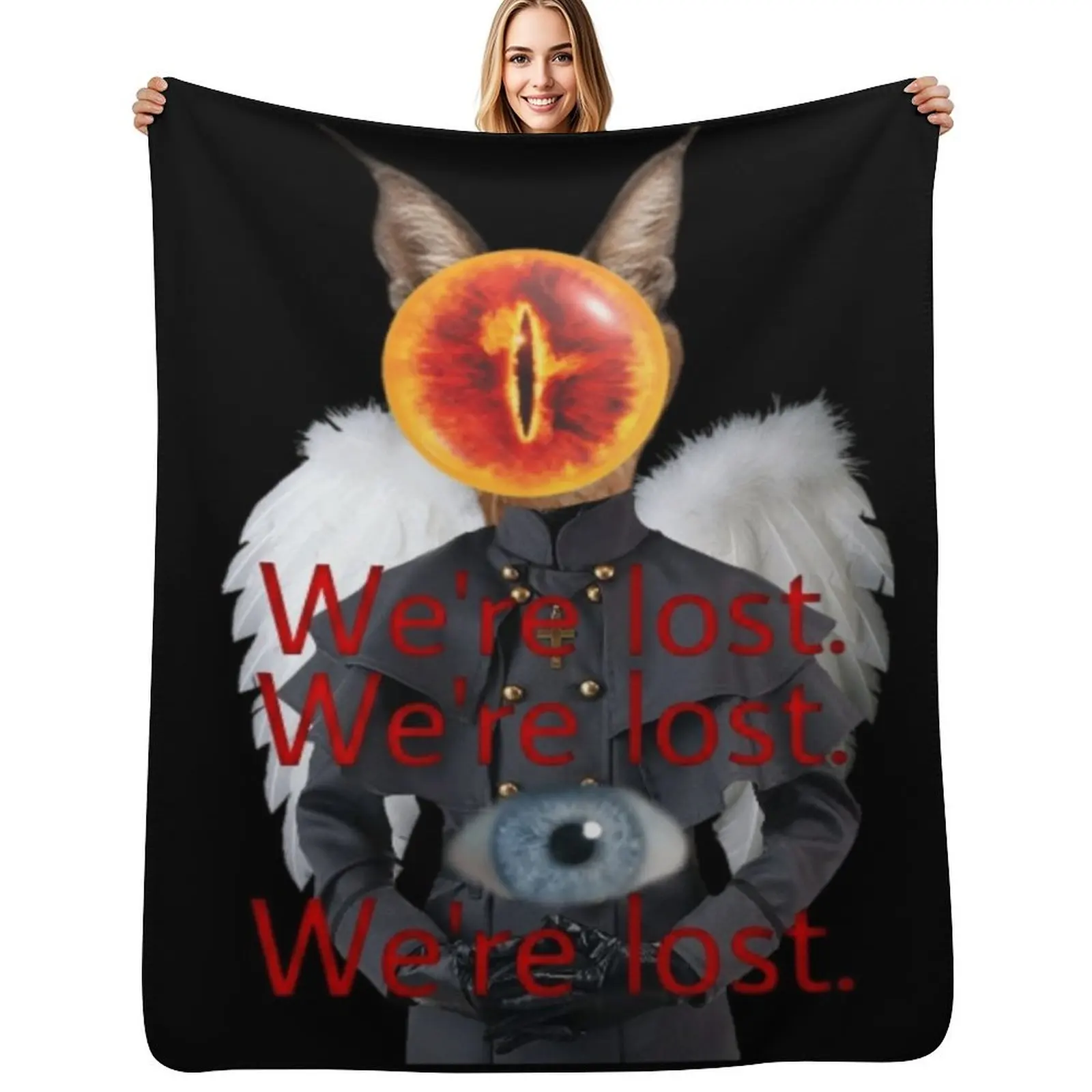 we're lost dreamcore Throw Blanket Fade Resistant Durable Throw Blanket