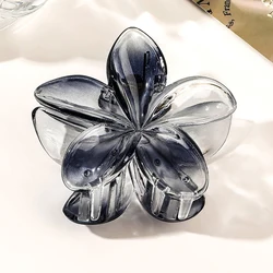 Summer Flower Hair Claw Clip Black Gradient Hairpins Hair Clamps Barrettes Hair Accessories Hairgrip Women Ponytail Headwear 8CM