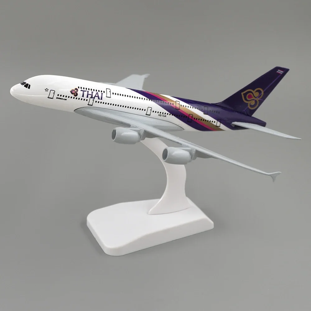 20cm Aircraft THAI Airways International Airbus A380 Thailand Alloy Airplane for Children Gift Home Decoration