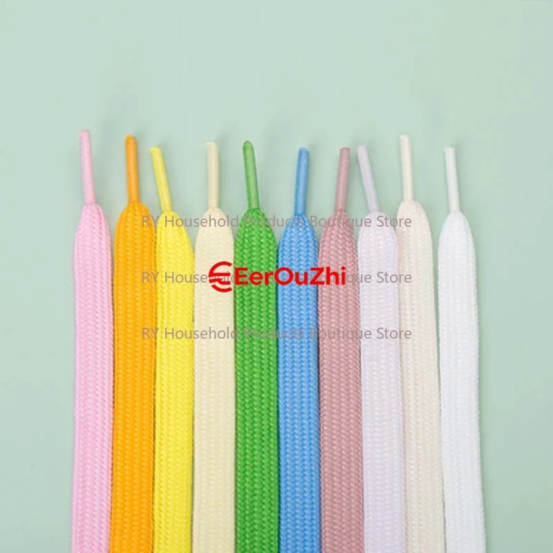 Double-Layer FlatWebbing Shoelace Polyester Hollow Double-Layer Shoelace Black And White Color General Purpose ForChildren And A