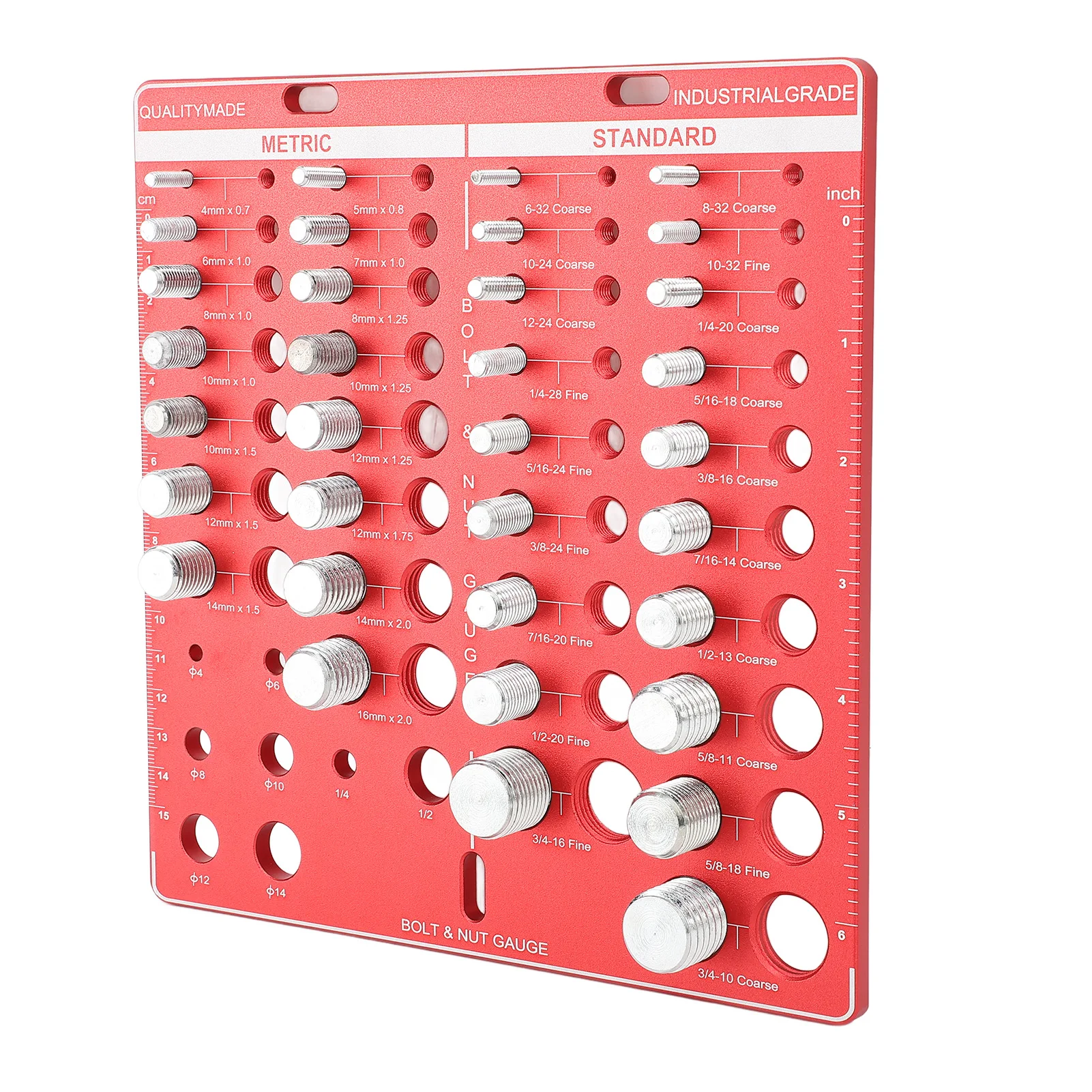

Инструмент для измерения гаек и болтов, износостойкая портативная панель-органайзер для проверки гаек и болтов из алюминиевого сплава для ремонта