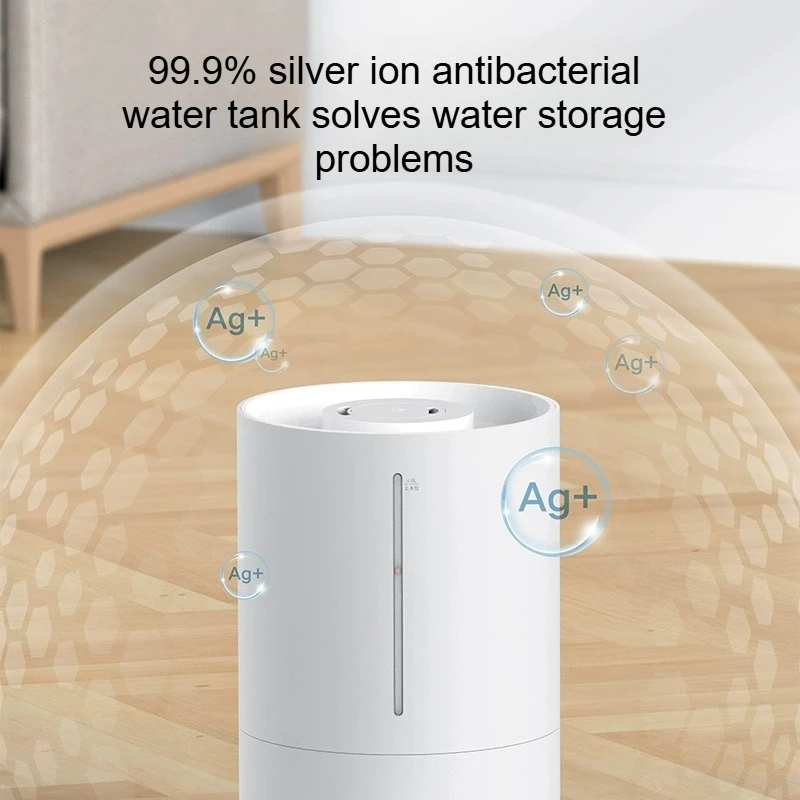 Large Capacity 4L Intelligent Home Silent Humidifier Use Low-noise Silver Ion Antibacterial Humidifier for Bedrooms and Offices