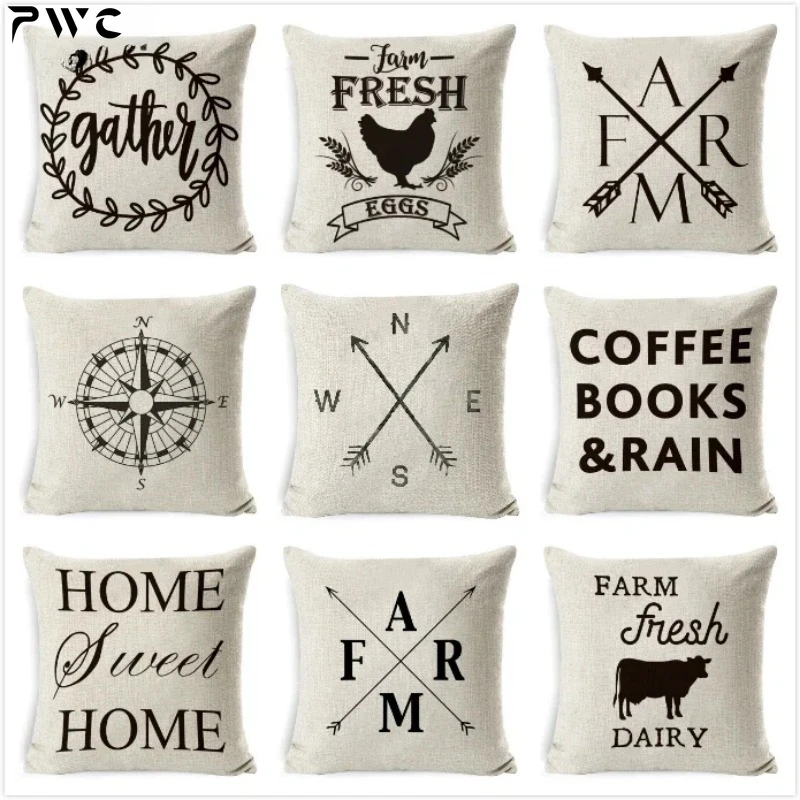 

Cushion Cover Thanks For Be My Sister Cotton Linen Square Throw Waist Pillow Case Decora Sofa Home Pillowcase 45*45cm