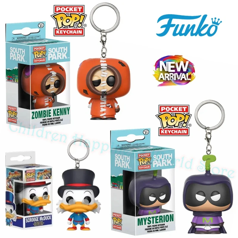Funko POP llavero SCROOGE McDUCK Zombie Kenny TINA BELCHER ASH SALLY sentado CHOST RIDER ELVIRA figura de acción modelo Juguetes
