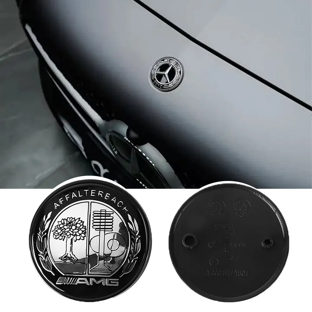 1pc 57mm 2Pin AFFALTERBACH Tree Hood Sticker for AMG Mercedes-benz A35 A45 GT50 W177 W246 GLB SLK GLA AMG Hood Sticker Clip