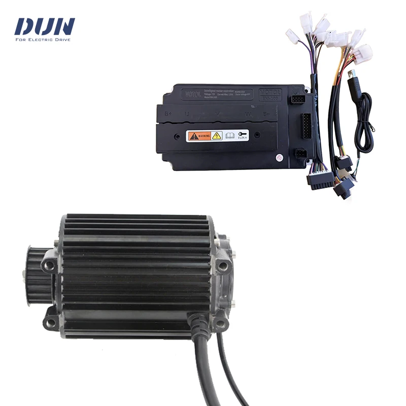 qs120 2000W 4600RPM 70H with Pully or 428 Sprocket PMSM Mid Drive Motor with Volt EM100 Controller Kits