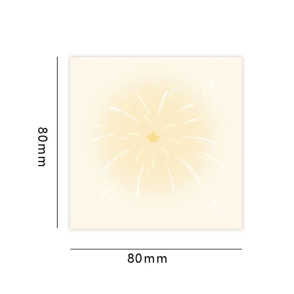 50Sheets/Set Creative Gradient Color Memo Pad Square Tearable Note Paper Non Adhesive Material Paper Stationery