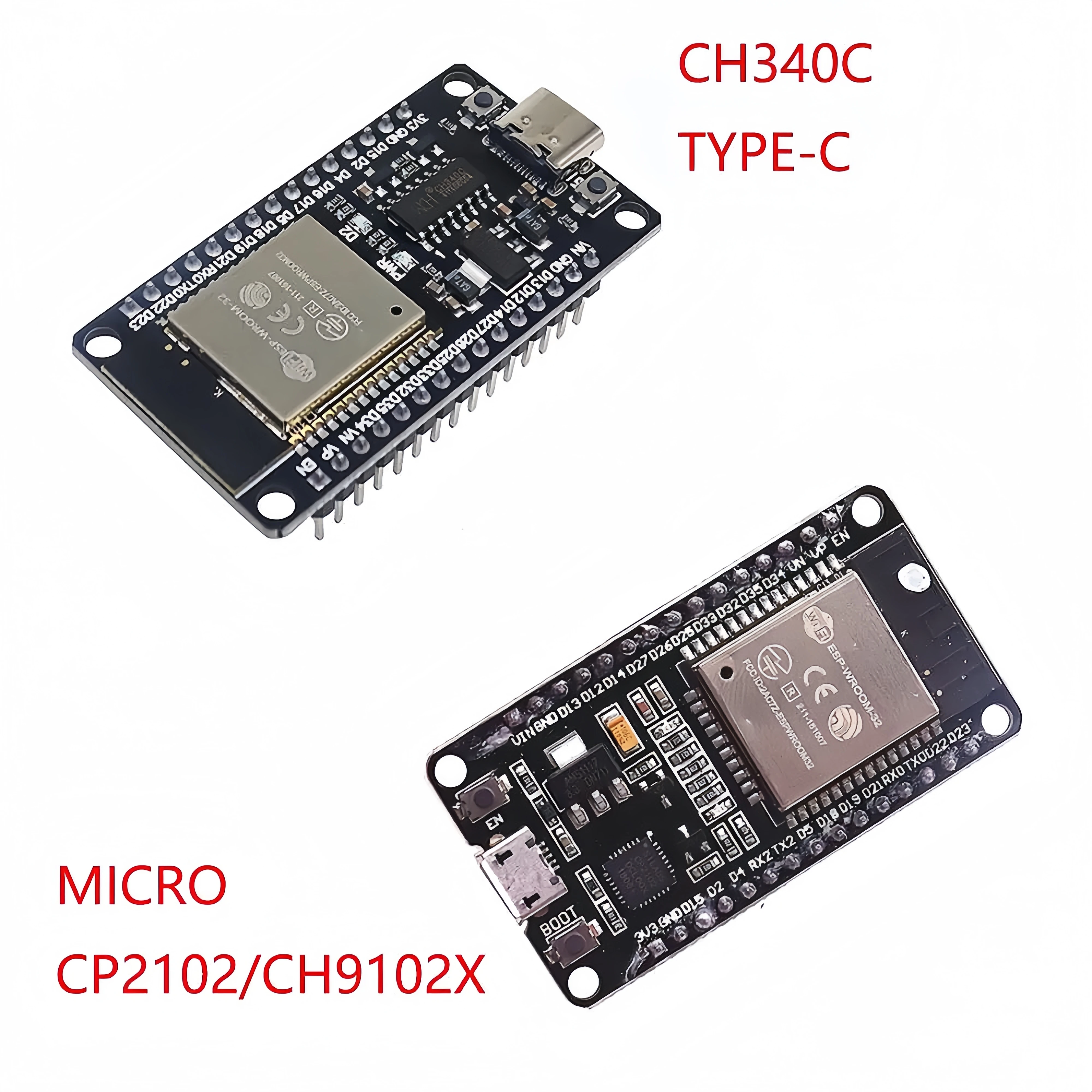 ESP32 Development Board CH9102X/CP2102 WiFi+Bluetooth Ultra-Low Power Consumption Dual Core ESP-32 ESP-32S Similar