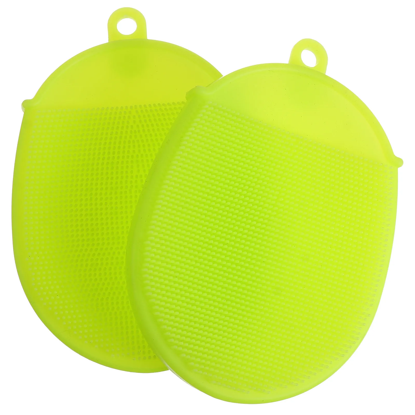 2Pcs Silicone Bath Brushes Washing Body Brush Deep Clean Massage Bath Scrubbers Shower Brush Scalp Blood Circulation