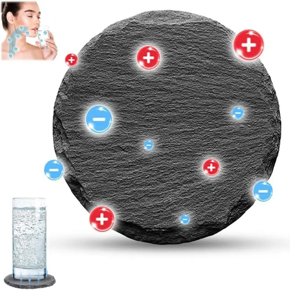 IONWater Detoxing Tourmaline Energy Gemstone Coaster for Home Office Innovative Tourmaline Lymphatic Detoxing Coaster