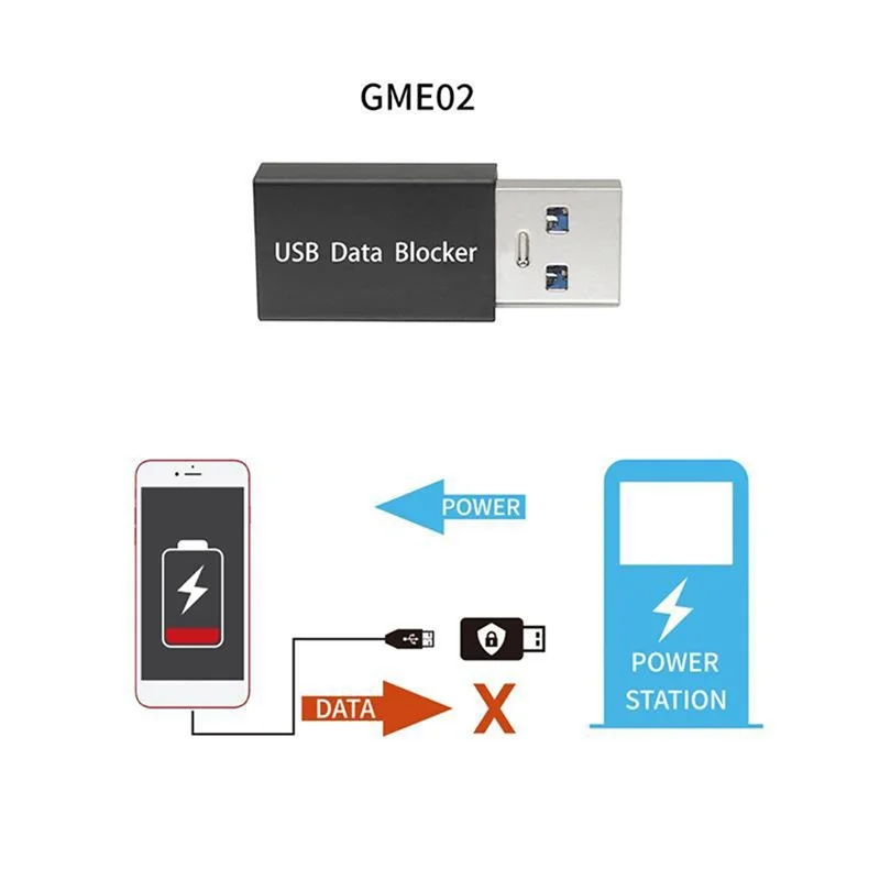 10 Stück USB-Blockierer, Datensynchronisierungs-Blockierer, USB-Anschluss gegen Jacking-Adapter zum Blockieren von Datensynchronisieren