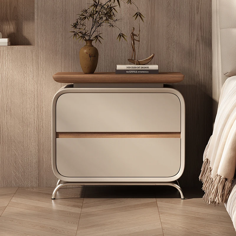 Premium Simple Modern Bedside Table Light Luxury Design Storage Cabinet Nightstands Side Nordic Mesa De Noche Bedroom Furniture